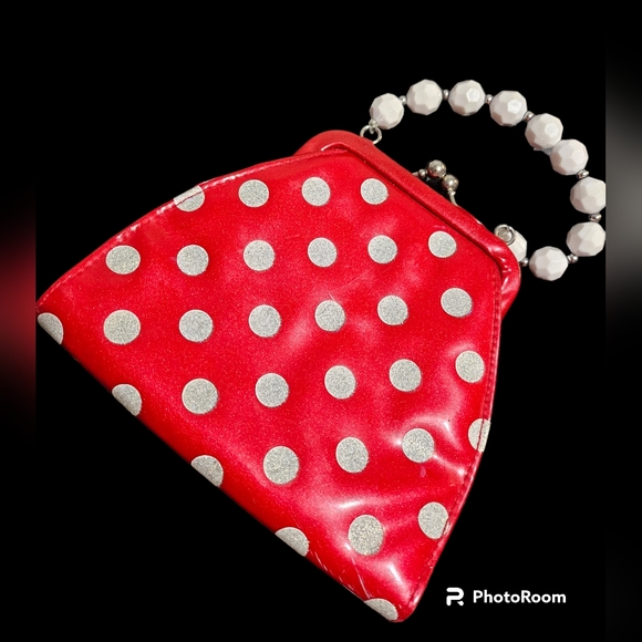 Minnie Mouse little girl red purse with polka dots - Picture 8 of 9